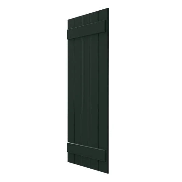 Chrome Composite Board-n-Batten Shutters (Per Pair) I871