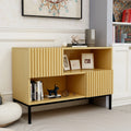 Modern Sideboard Buffet with Wavy Grain Doors I197431