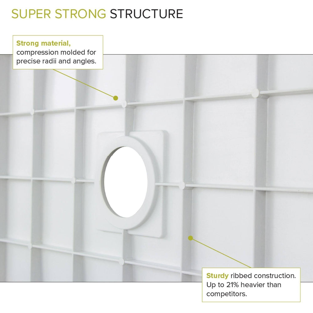 Cameo Single Threshold Shower Base with Center Drain Z5539