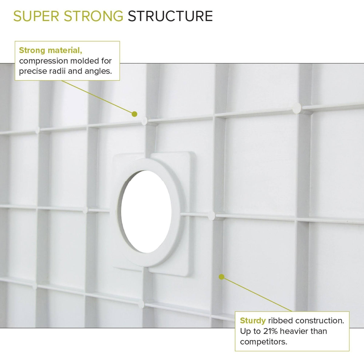 Cameo Single Threshold Shower Base with Center Drain Z5539