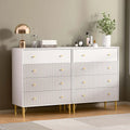 White 4 Drawer Dresser Set of 2 E960