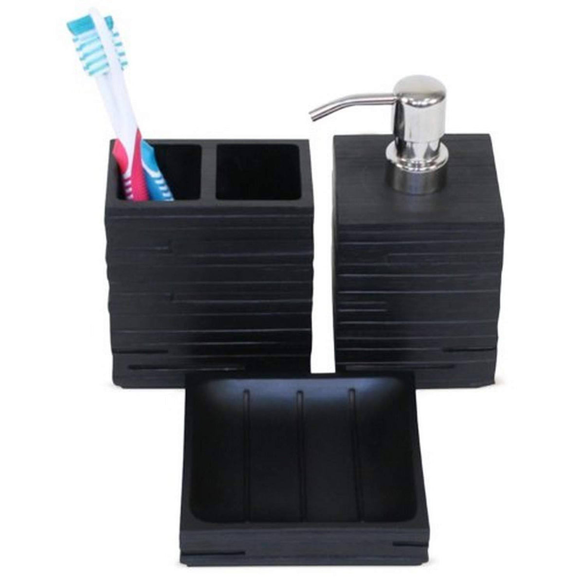 Black Bathroom Accessory Set N92843