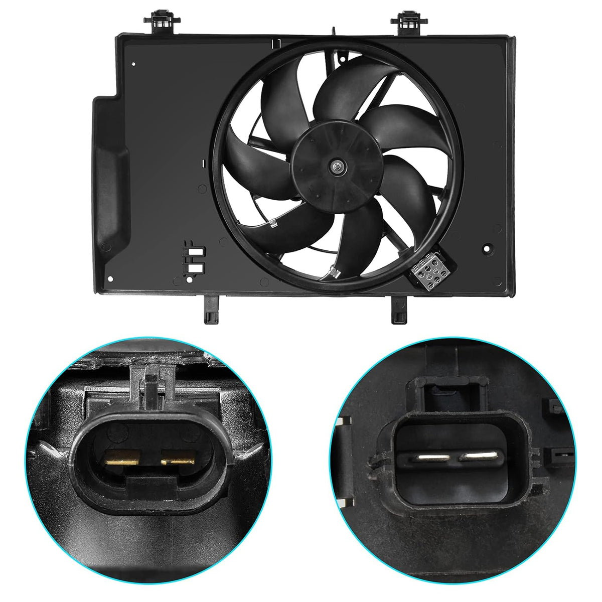 Engine Cooling Fan Assembly for Ford Fiesta 1.6L L4, Pack of 2 F33890