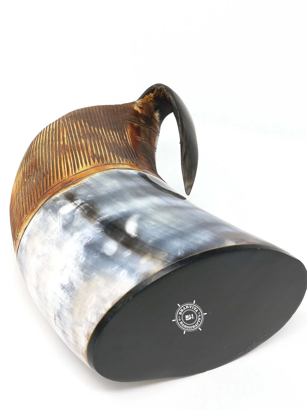 Glass Viking Drinking Horn Mug Tankard XL 40 oz J261067