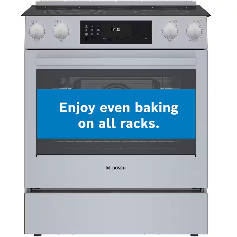 30 in. 4.6 cu. ft. Slide-In Electric Range with Self Cleaning Convection Oven in Stainless Steel D516453