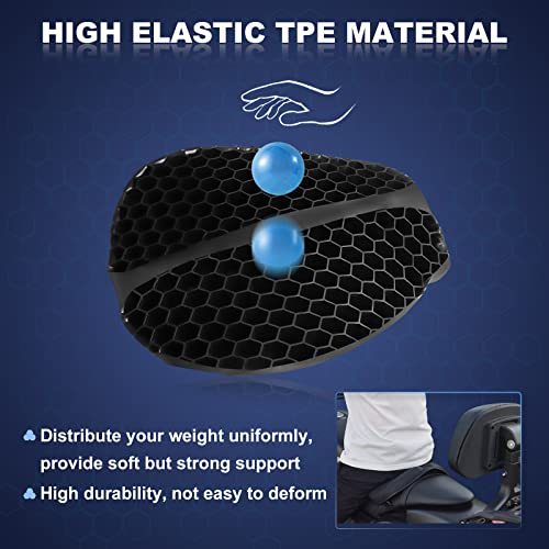 Foldable Large 3D-Honeycomb Breathable Motorcycle Gel Seat Cushion X79959