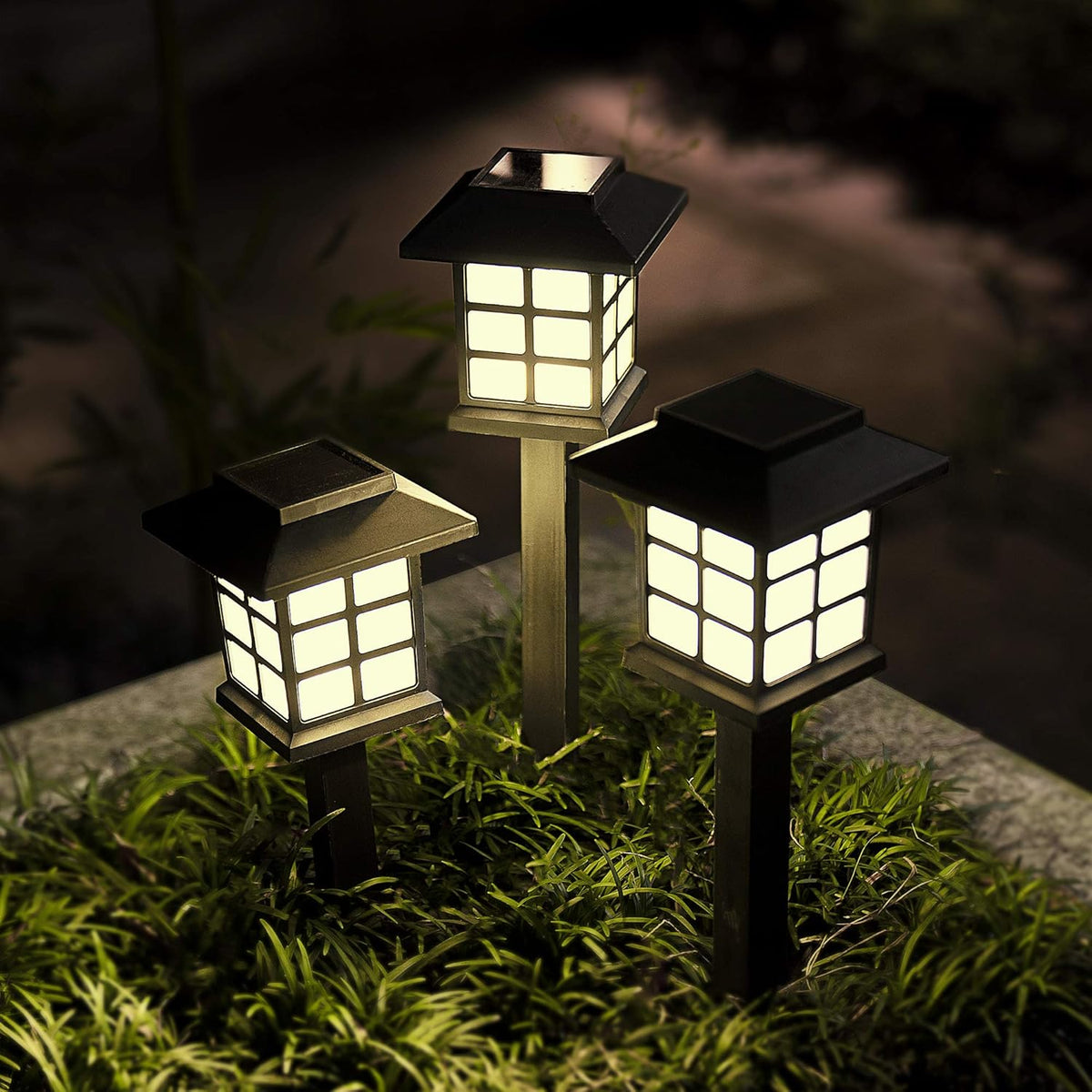 12 Pack Solar Path Lights Warm White L543