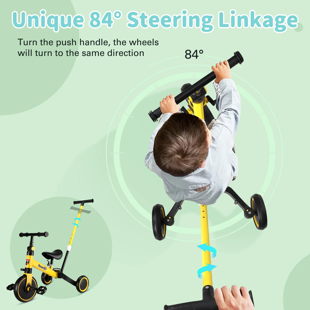 6 in 1 Kids Tricycle with Adjustable Seat and Removable Pedal Z8176