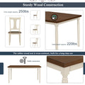 6-Piece Wooden Dining Set with 4 Upholstered Chairs & Bench R466598
