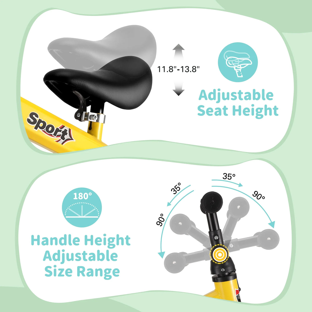 6 in 1 Kids Tricycle with Adjustable Seat and Removable Pedal Z8176