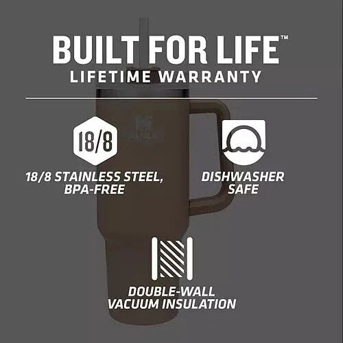 Stainless Steel Vacuum Insulated Tumbler with Lid and Straw 40 oz F54100