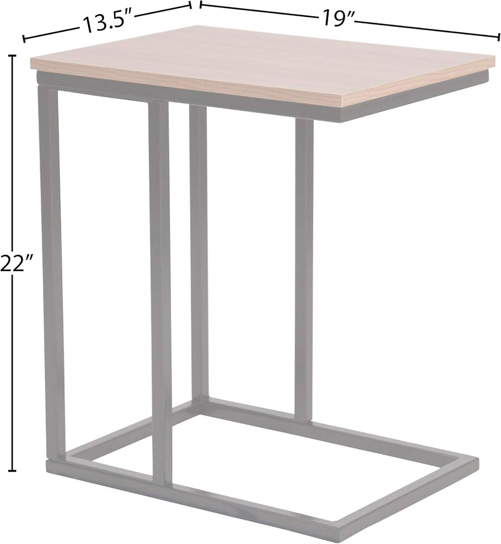 Rustic Wood Grain Finish Side Table with Black Metal Base Pack of 2 V77380
