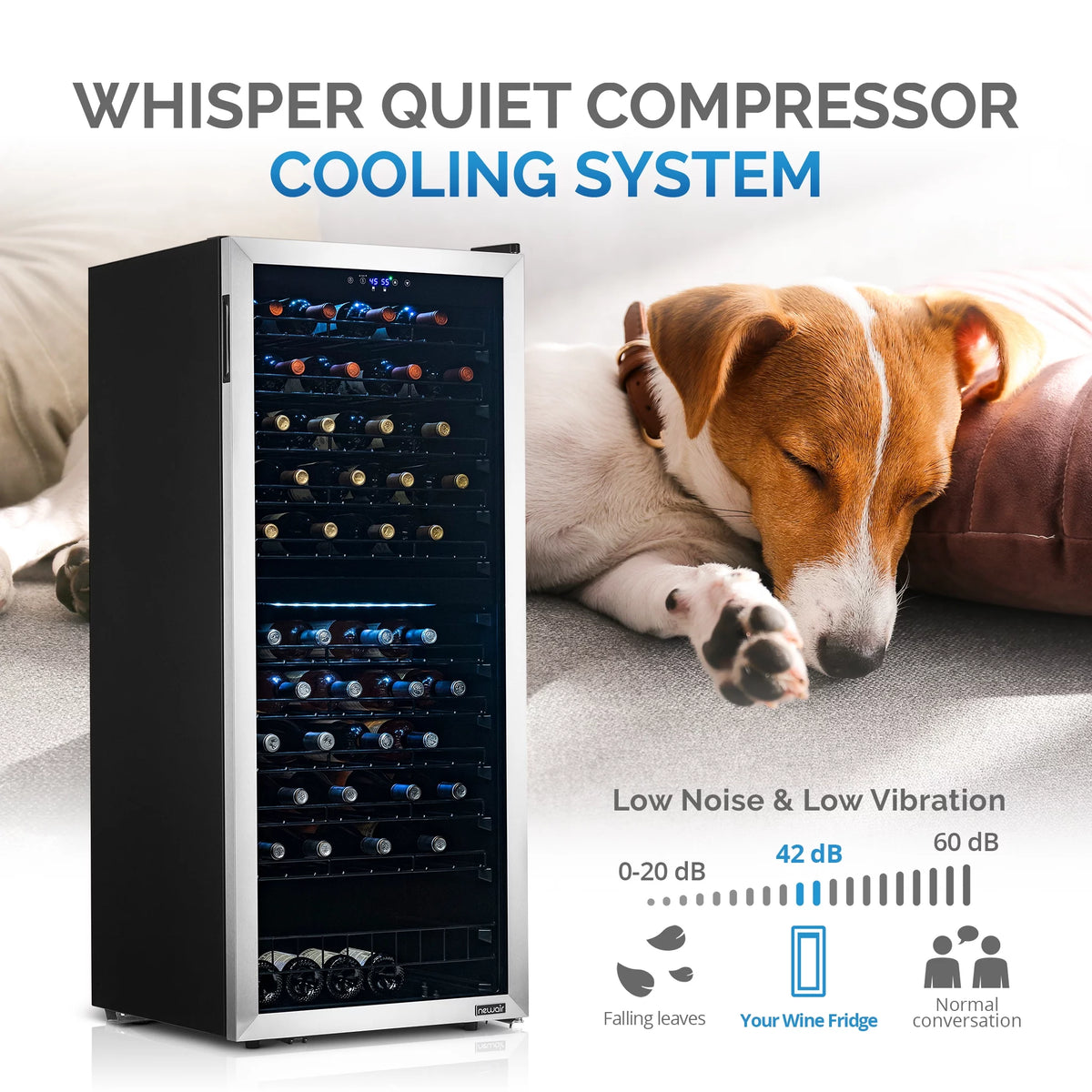 98 Bottle Dual Zone Stainless Steel Wine Refrigerator G29429