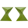 Green Plastic End Table Set Of 2 Z641803