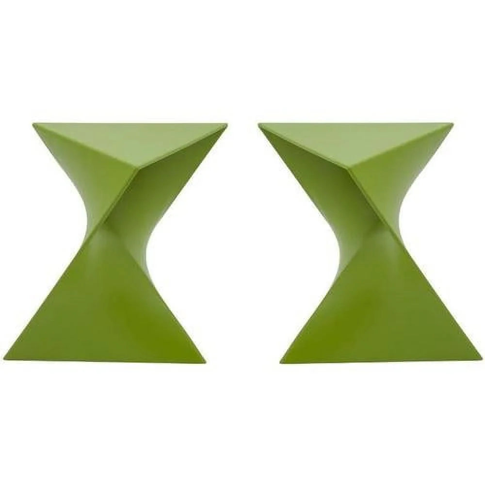 Green Plastic End Table Set Of 2 Z641803