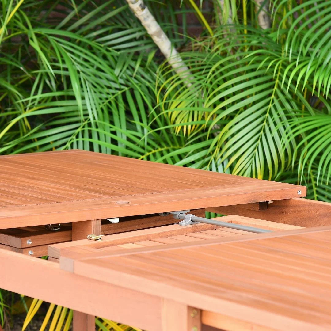 9-Piece Eucalyptus Extendable Rectangular Patio Dining Set X25240