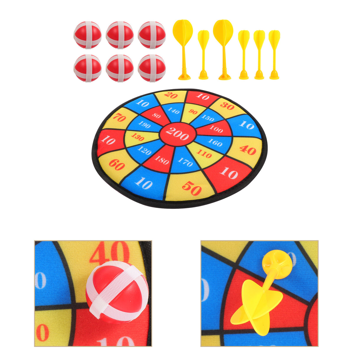 13Pcs Kids Sticky Balls Darts Board Toys X74306