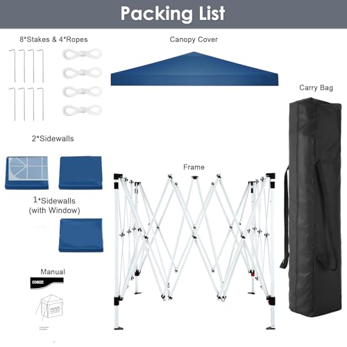 10x20 Pop Up Canopy Tent with 6 Sidewalls White W31979