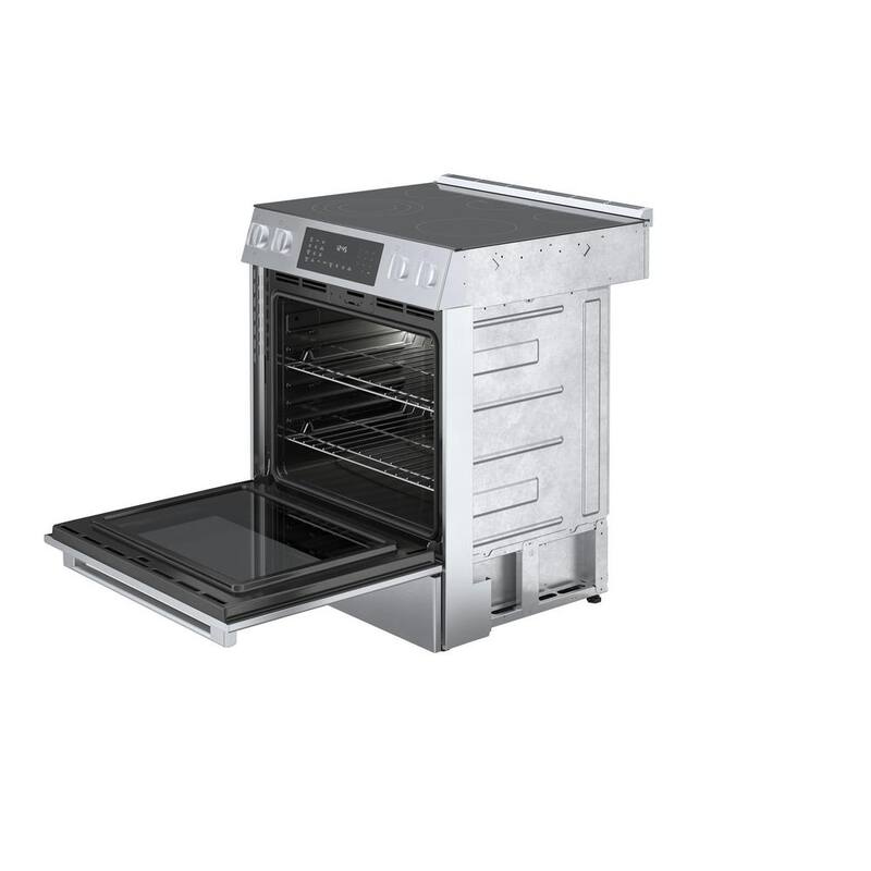 30 in. 4.6 cu. ft. Slide-In Electric Range with Self Cleaning Convection Oven in Stainless Steel D516453