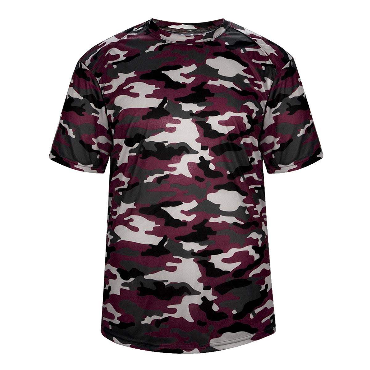 Maroon Camo Youth Tee E656502