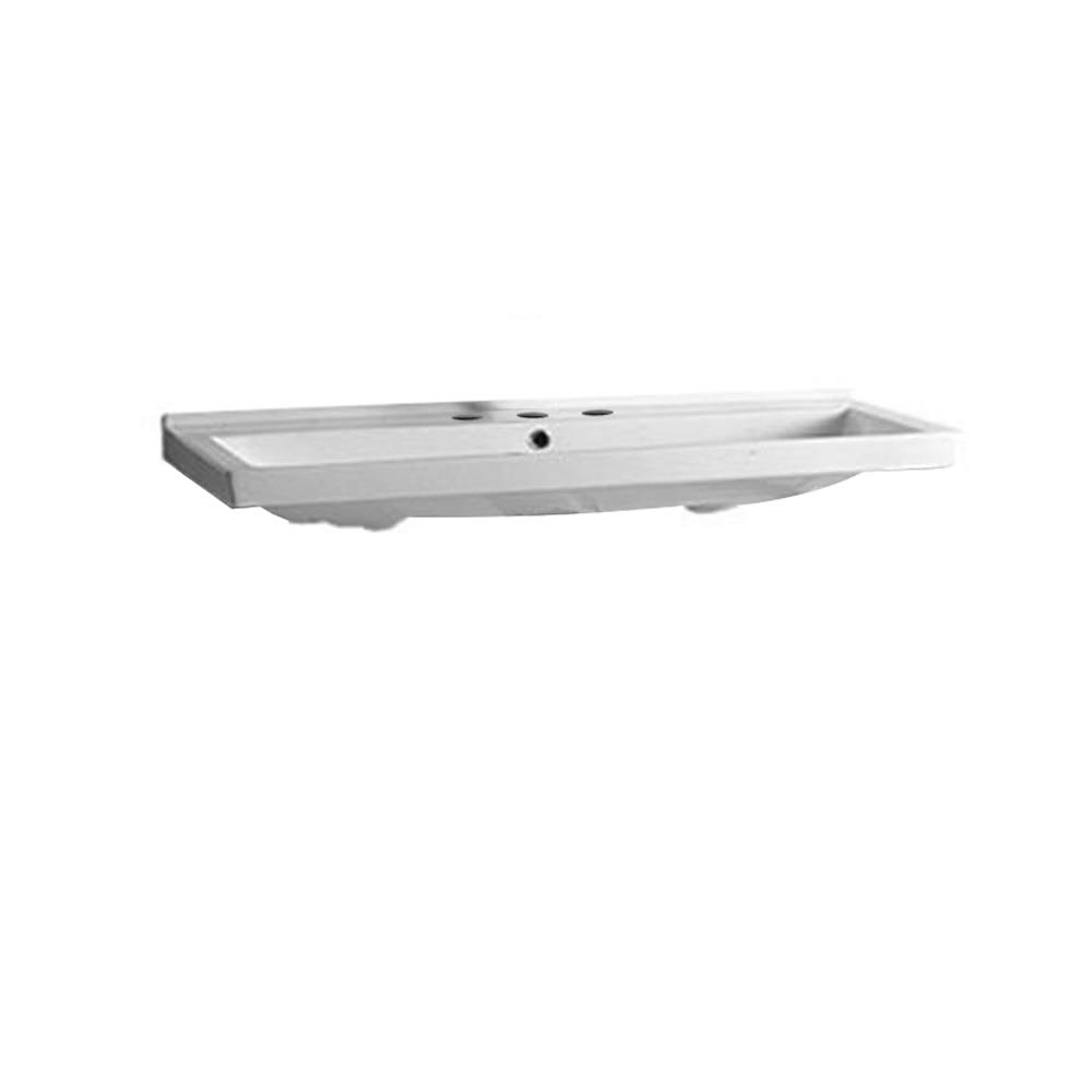 Large Rectangular Basin Console with Overflow O292