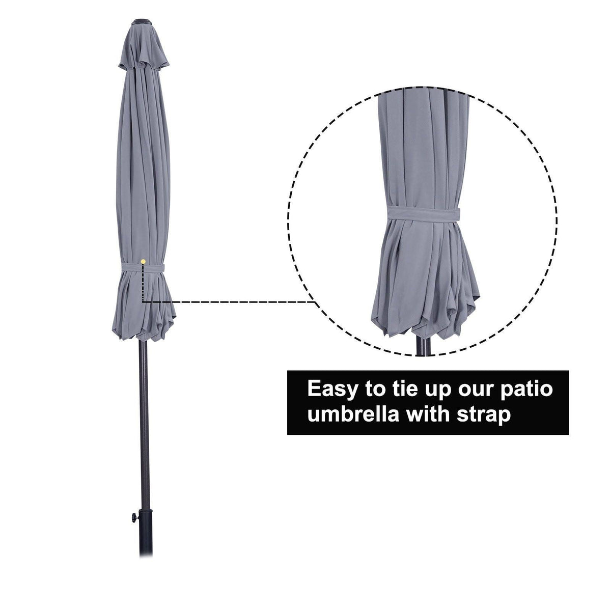 Red 9ft Waterproof Patio Umbrella with Tilt and Crank F413