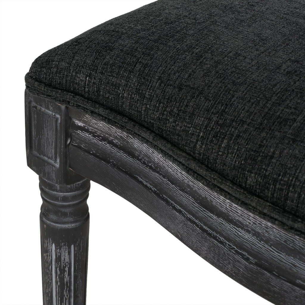 Upholstered Wood and Cane Dining Chairs, Set of 4 H50820