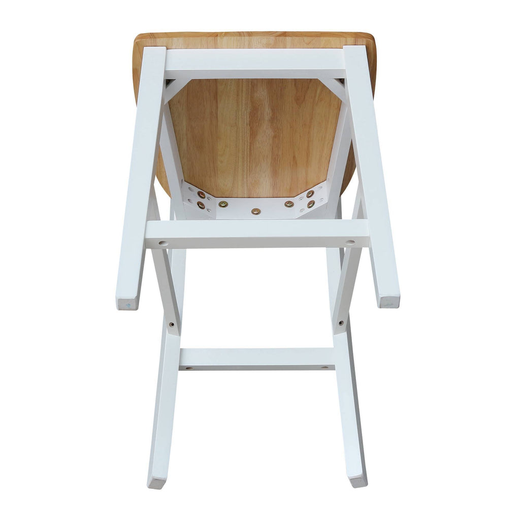 White/Natural 24x22 Counter-Height Stool H720376