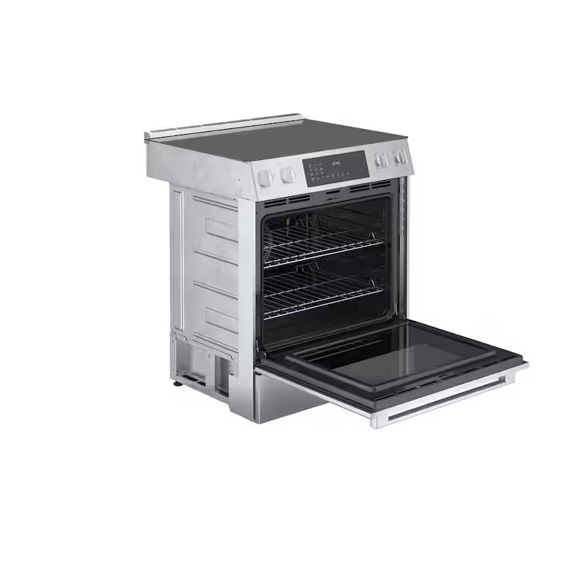 30 in. 4.6 cu. ft. Slide-In Electric Range with Self Cleaning Convection Oven in Stainless Steel D516453