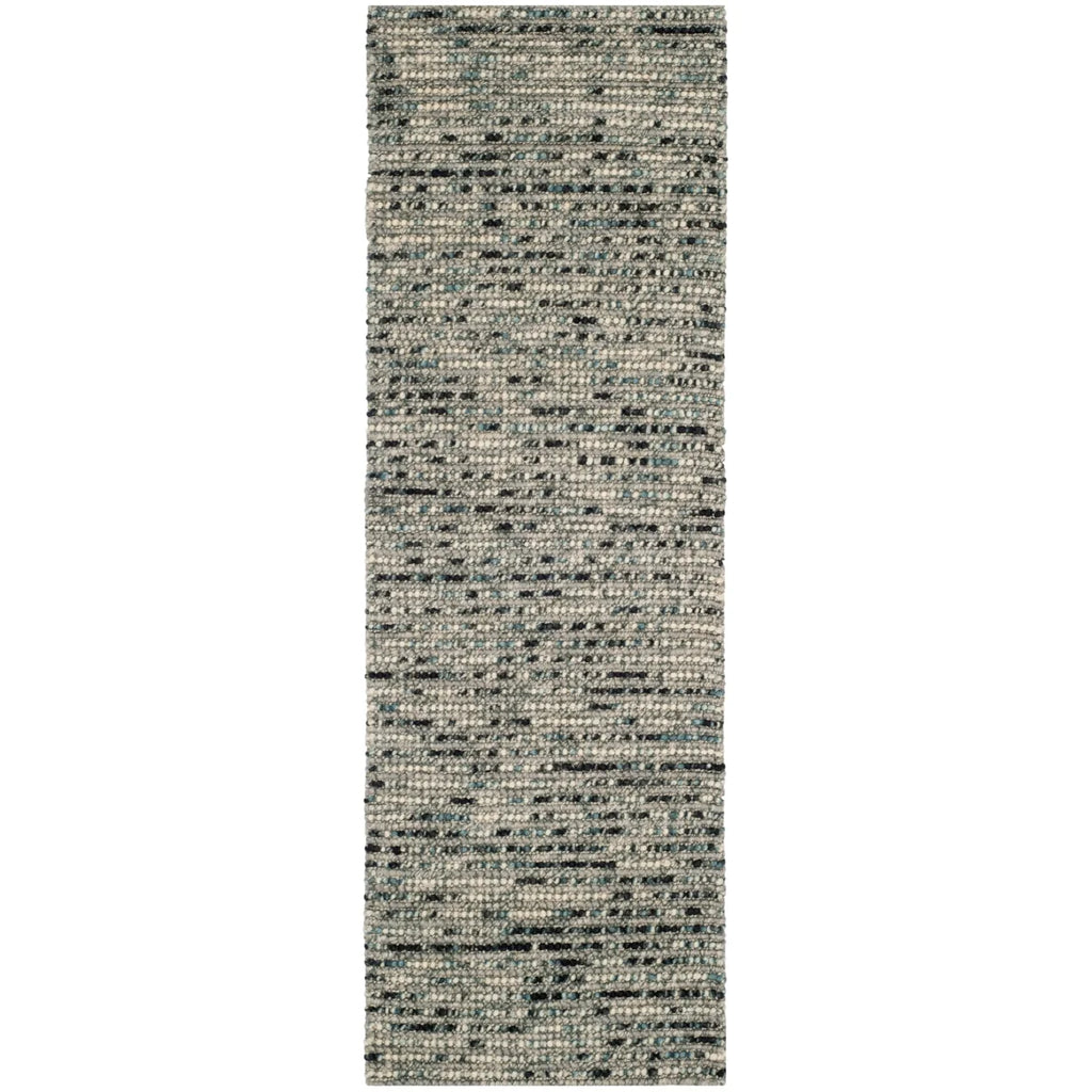 Grey Multi Braided Striped Area Rug 4' x 6' U852519