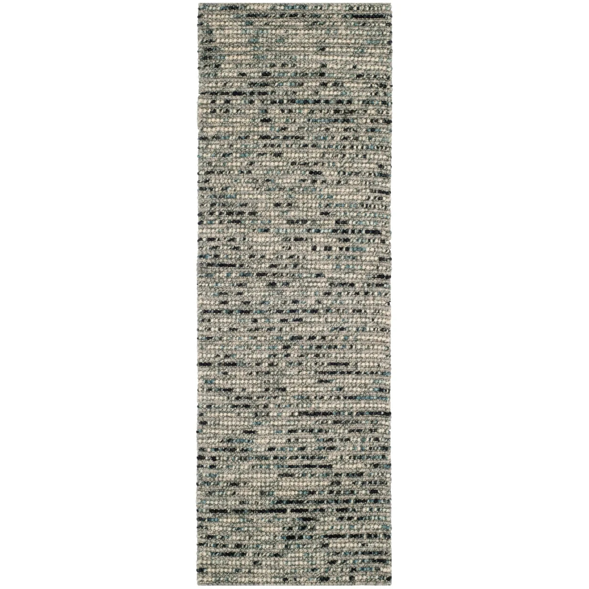 Grey Multi Braided Striped Area Rug 4' x 6' U852519