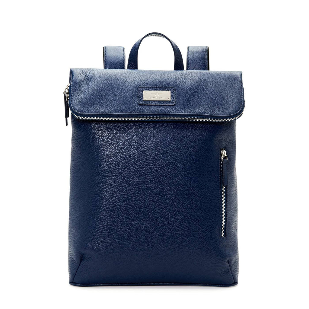 Light Navy Leather Boots S967
