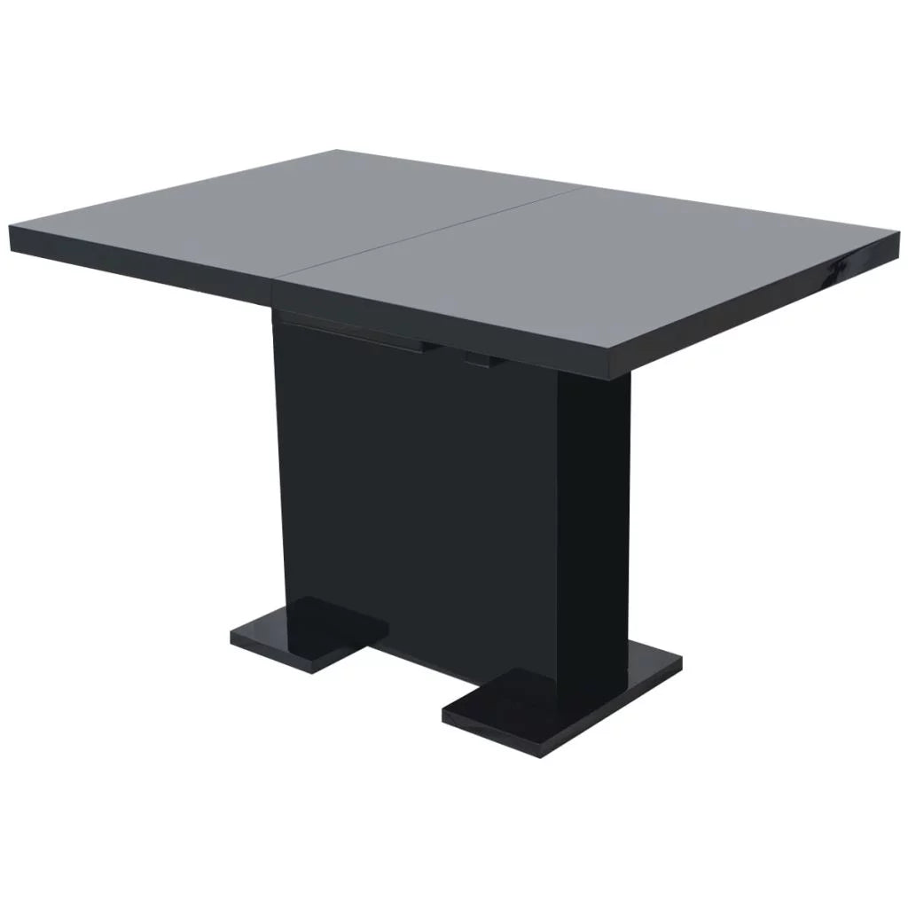 High Gloss Black Extendable Dining Table N82872