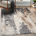 Modern Abstract Area Rug Gray 8 x 10 U1592