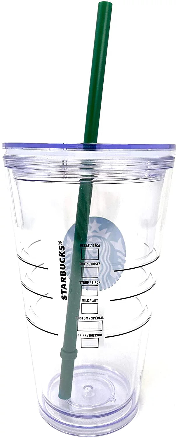Clear 16oz Tumbler with Straw K222127