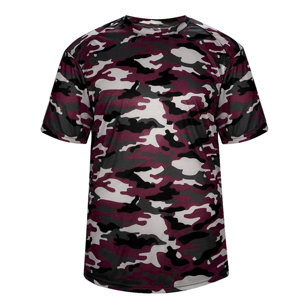 Maroon Camo Youth Tee E656502