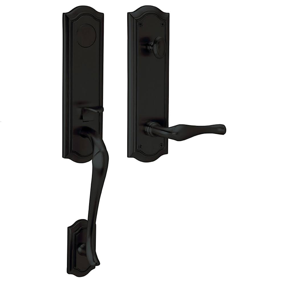 Satin Black Emergency Egress Handleset with Lever Full Dummy LH Y767