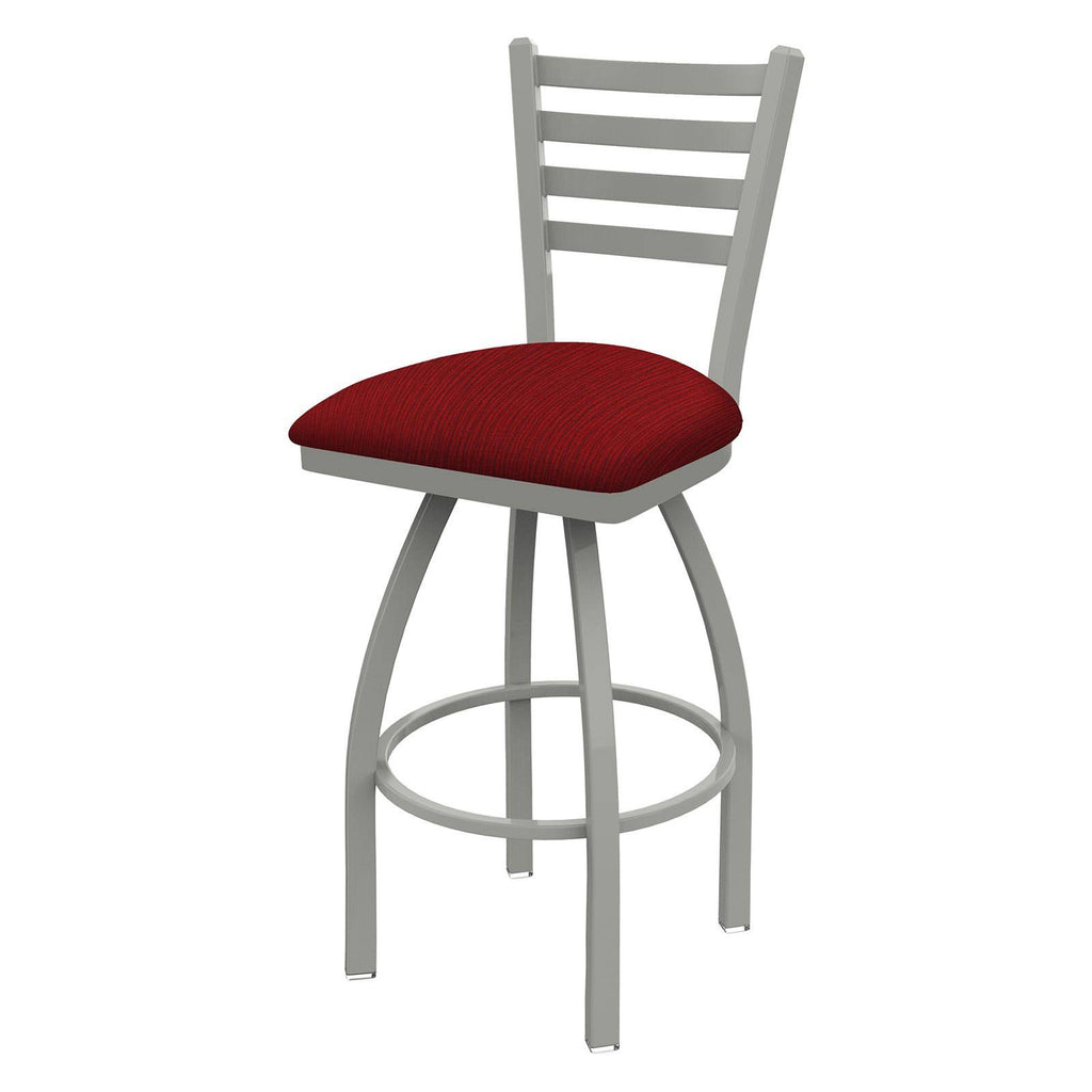 Black Wrinkle Swivel Stool with Paprika Seat M52062