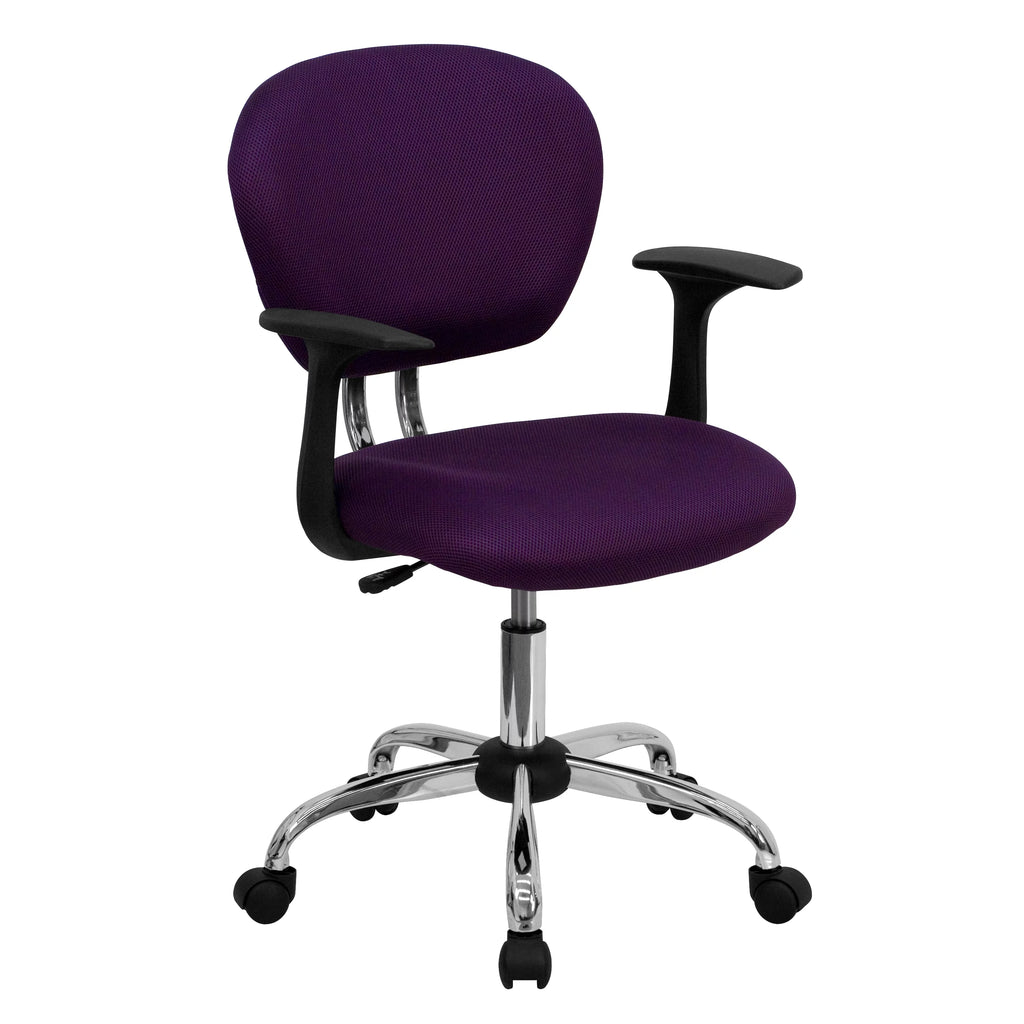 Purple Mesh Swivel Office Chair E807