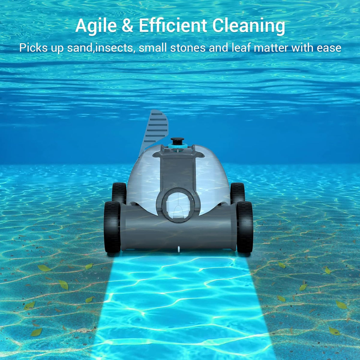 Cordless Robotic Pool Cleaner with Dual-Drive Motors W87715