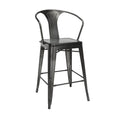 4 Pack 26" Mid Back Metal Armchair Stools N37641