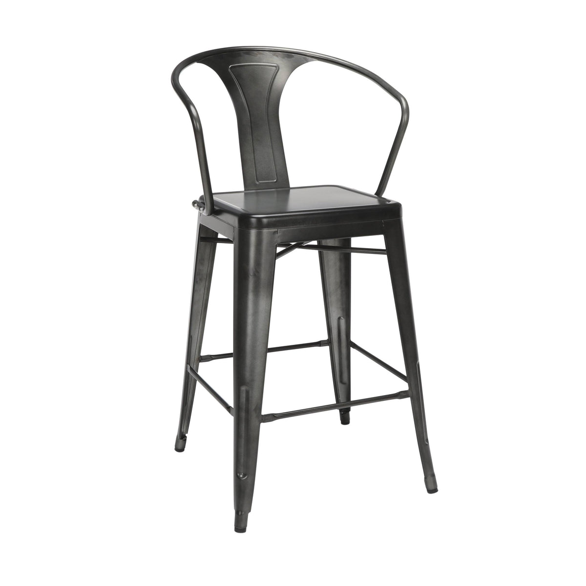 4 Pack 26" Mid Back Metal Armchair Stools N37641
