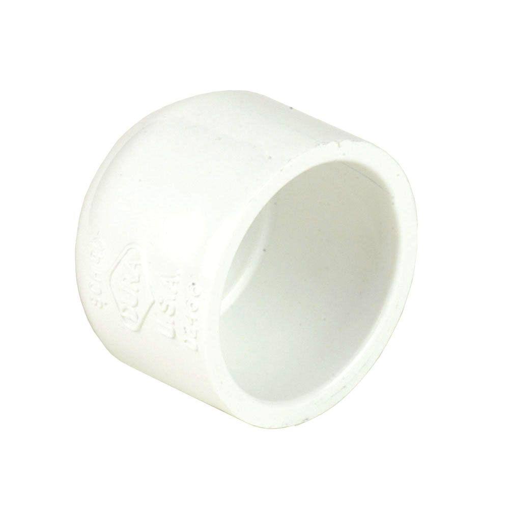 10 in. Schedule 40 PVC Slip Cap, White H802962