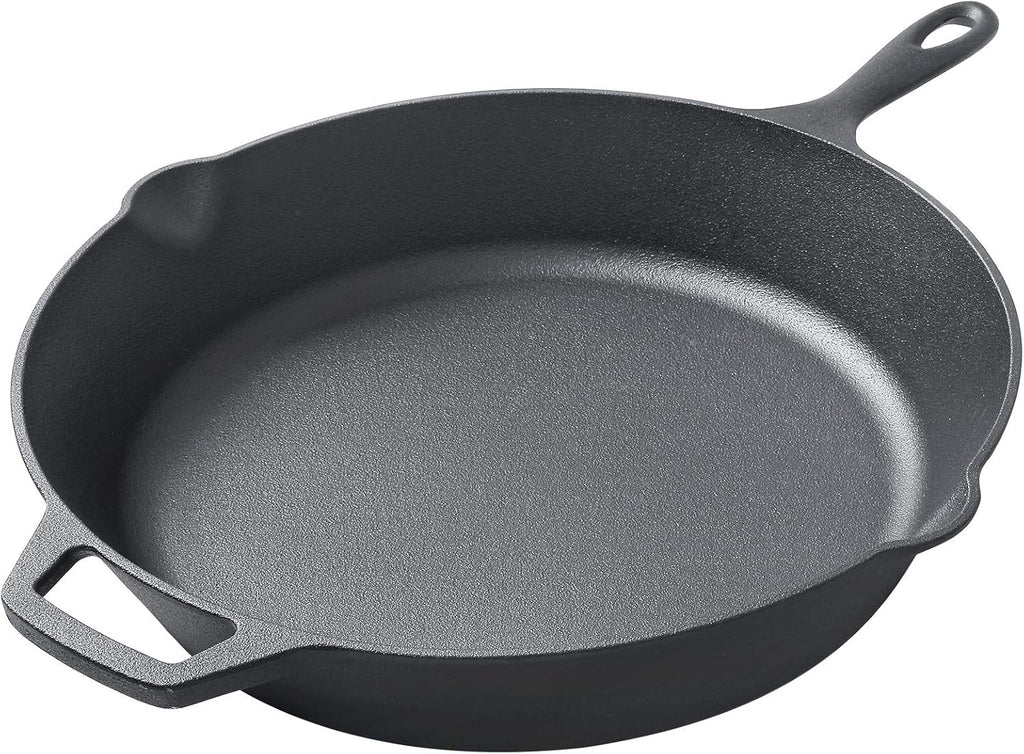Pre-Seasoned Cast Iron 15 Dual Handle Frying Pan B884