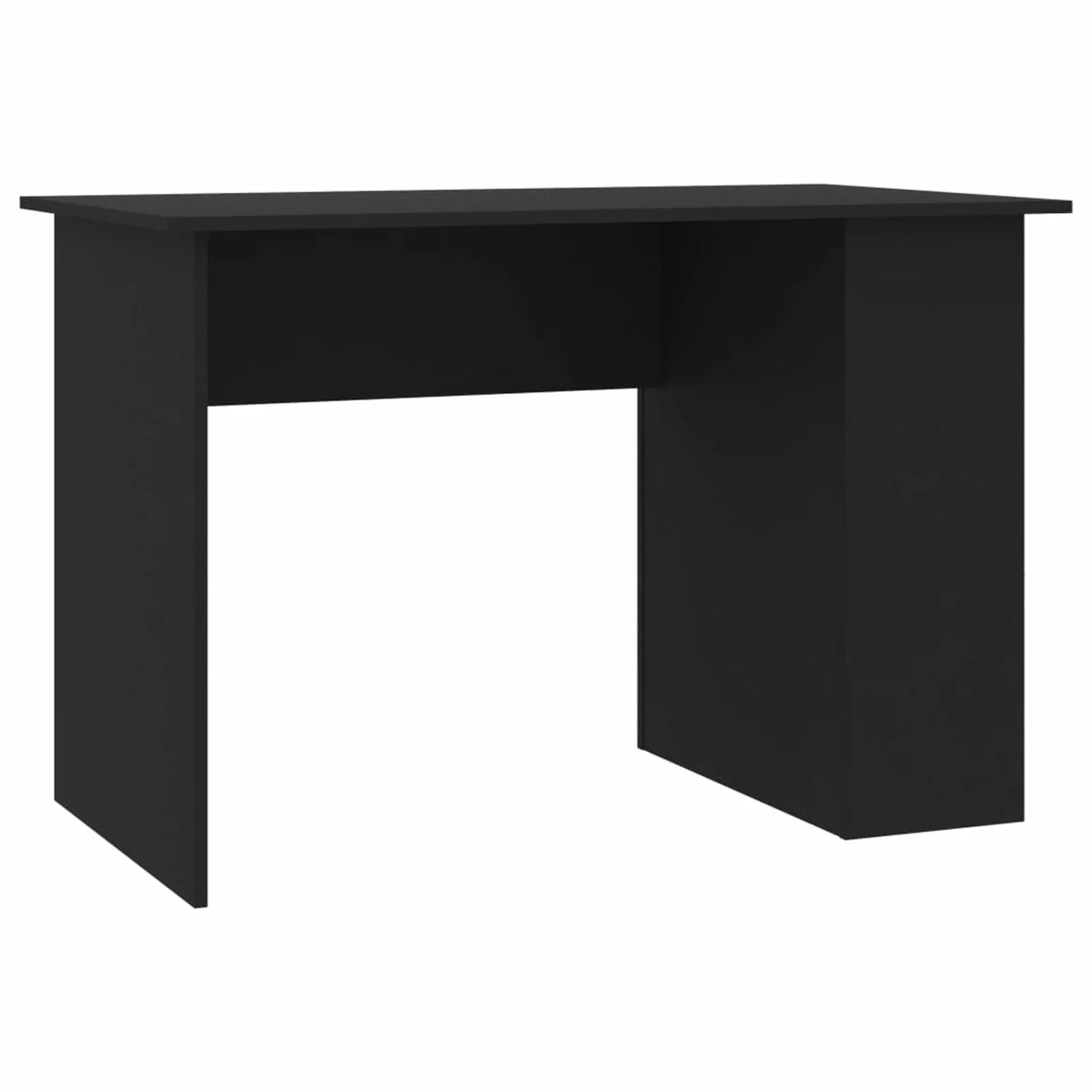 Black Computer Desk with Storage Shelves R463466
