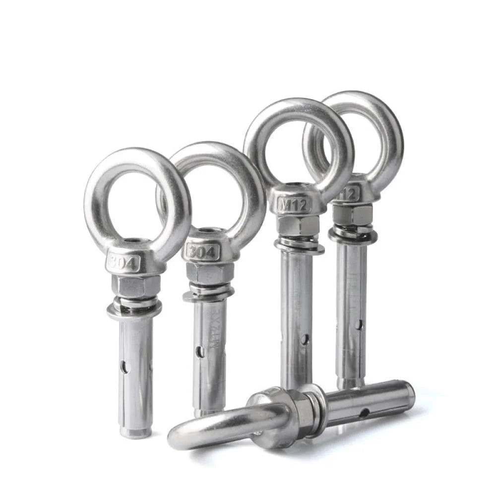 304 Stainless Steel Lifting Eye Bolt M8x80mm 2pcs D113