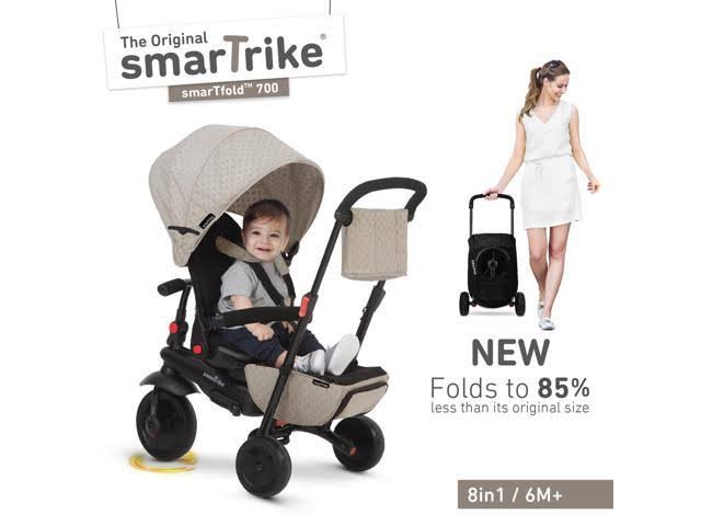 Beige Folding Baby Tricycle P9129