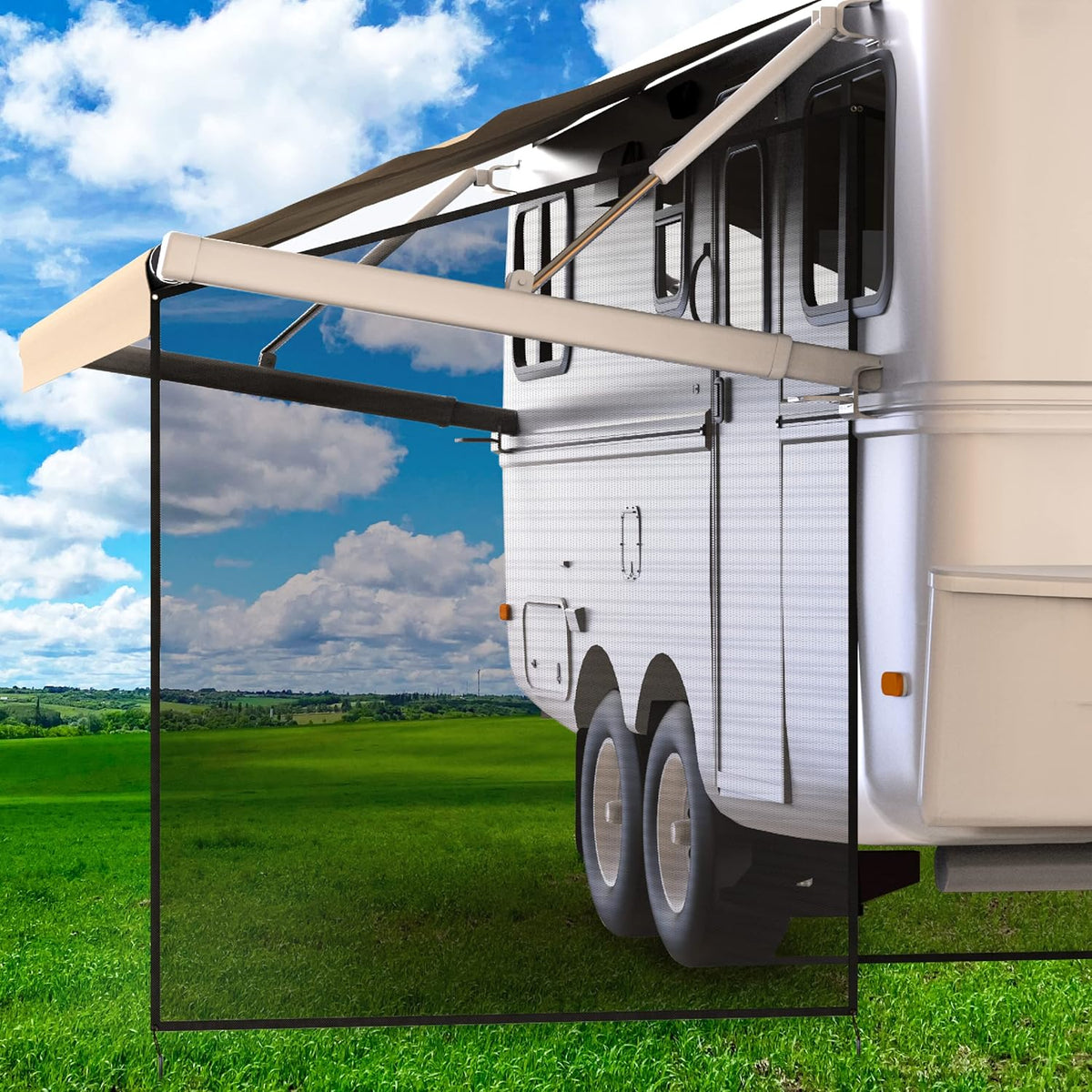 RV Awning Shade Screen 7x9 Mesh UV-Resistant M5996
