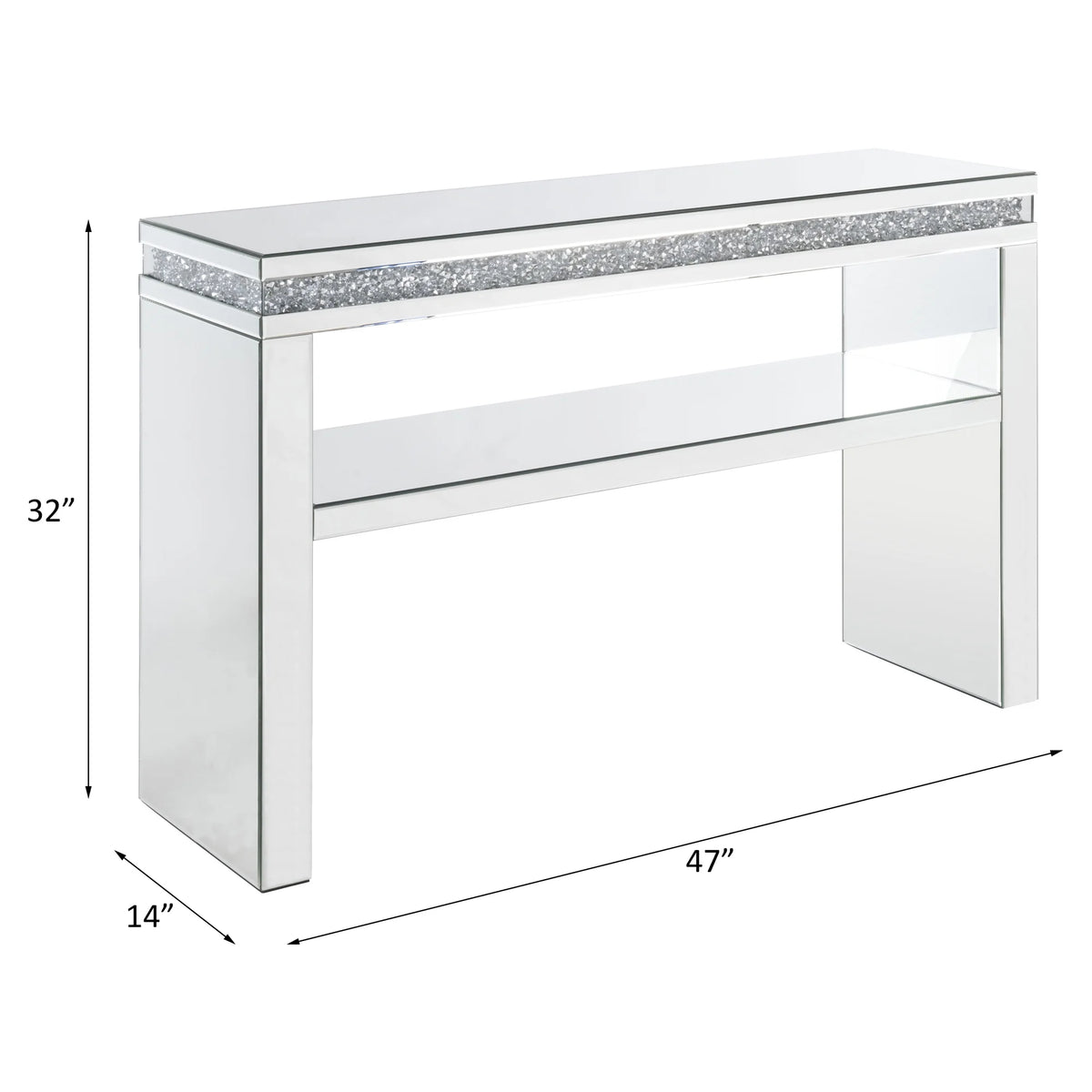 Mirrored Rectangular Sofa Table X256