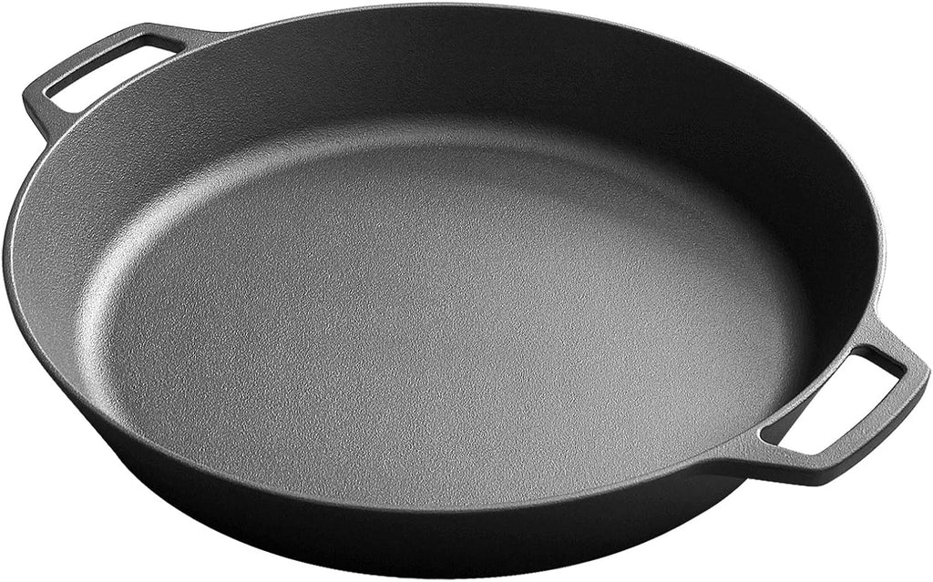 Pre-Seasoned Cast Iron 15 Dual Handle Frying Pan B884